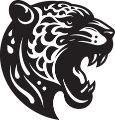 Jaguar silhouette vector style with White Background