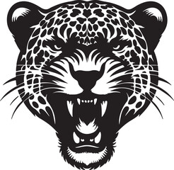 Jaguar silhouette vector style with White Background