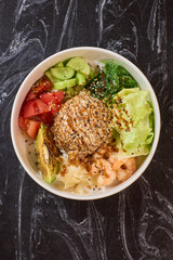 A Colorful and Vibrant Salad Bowl Filled with Fresh Vegetables and Delicious Toppings