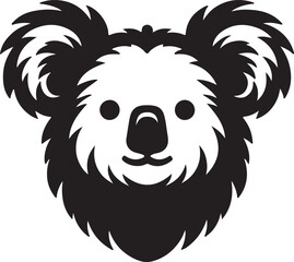  koala silhouette vector style with White Background