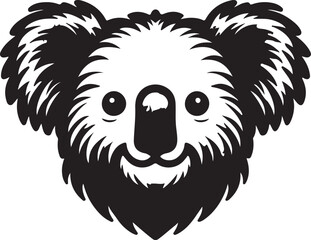  koala silhouette vector style with White Background