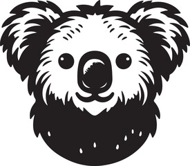  koala silhouette vector style with White Background