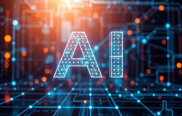 Ai technology abstract background.