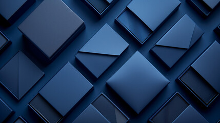 Obraz premium Abstract geometric pattern in shades of blue, creating a textured visual effect.