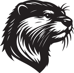 otter silhouette vector, otter vector art, otter silhouette design, white background vector, animal silhouette vector, otter clipart, otter vector illustration, otter art vector, silhouette otter art