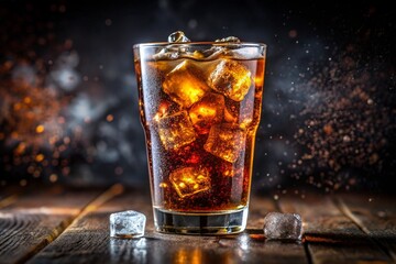 A glass of iced tea with a sprig of mint on top