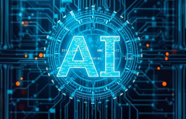 Ai technology abstract background.