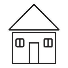 Collection home icons. House symbol. Set of real estate objects and houses black icons isolated on white background. Vector illustration.