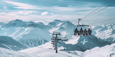 Indulge in a wonderful winter getaway filled with skiing, snowboarding, and picturesque chairlift rides in majestic snowcovered mountains, ideal for unwinding and having a great time