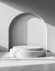 Empty podium render for product display