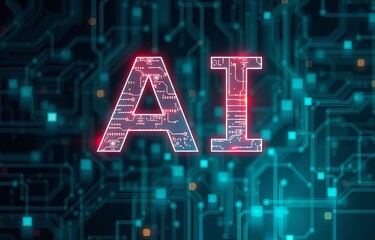 Ai technology abstract background.