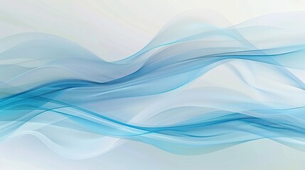 Obraz premium Abstract Blue Waves on White Background