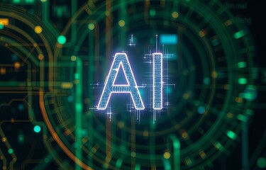 Ai technology abstract background.