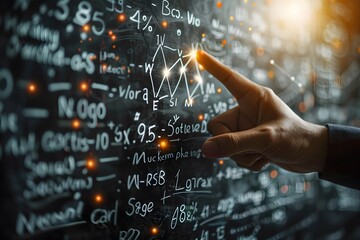Exploring Complex Equations and Data Visualization on a Chalkboard