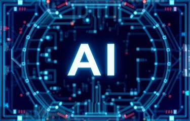 Ai technology abstract background.