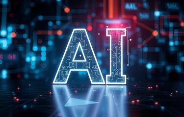 Ai technology abstract background.