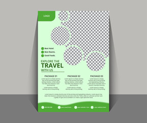 Travel Flyer Layout, with Modern poster travel flyer design template bundle. Editable tour poster template with brush stroke set, tour journey holiday destination make anything possible.