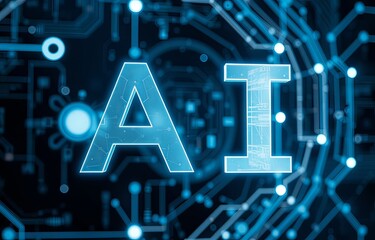 Ai technology abstract background.