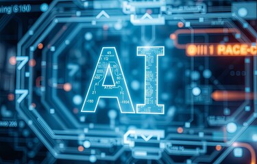 Ai technology abstract background.