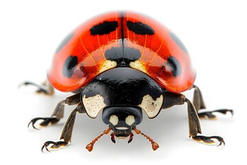 Close-Up of a Vibrant Ladybug with Distinctive Spots