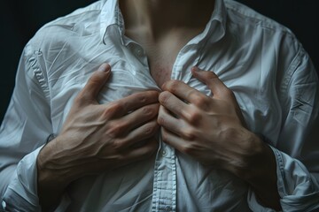 Intimate Portrait of a Man in a White Shirt