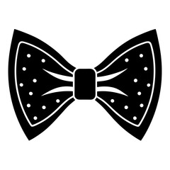  festive bow tie silhouette vector art illustartion