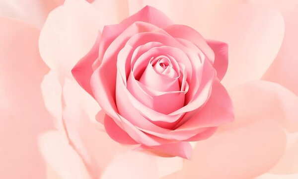 Delicate blooming rose in soft pastel colors captures the beauty of nature's elegance during a serene spring morning. Generative AI
