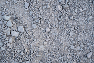 Background with gravel road stones