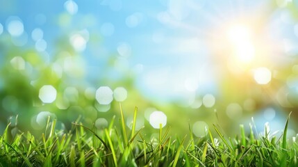 Obraz premium Sunny Meadow Grass Background