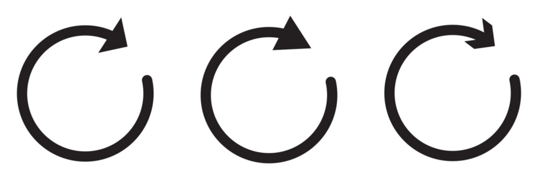 Refresh Icon set. User Interface Icons. Symbol refresh icons. Isolated Background, Vector Illustration Concept.