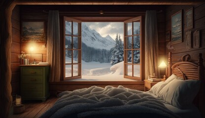 peaceful bedroom with a nice view