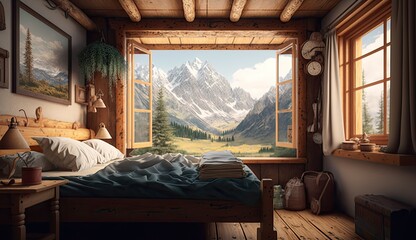 peaceful bedroom with a nice view