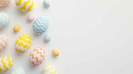 Fototapeta premium Easter Eggs on a White Background