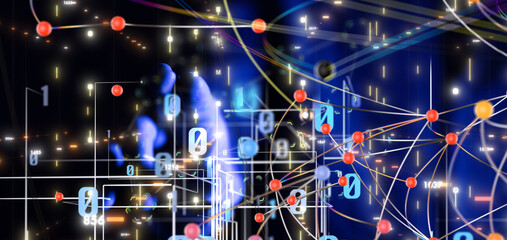 Business intelligence analyst dashboard on virtual - 3d