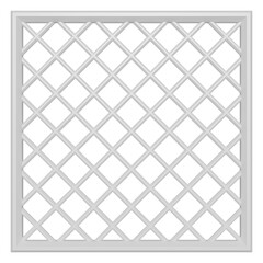 Rectangular window frame with diagonal cross lines. 3d rendering.