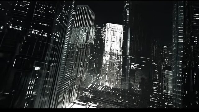 Retro Monochrome City Lines with Modern Motion Design