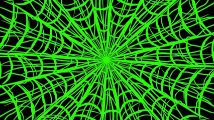 green spider web hand drawn illustration