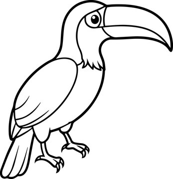 recommend clip art: toucan bird silhouette vector line Art