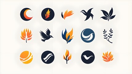 A collection of professional logo templates with customizable elements for businesses, startups, and personal branding.