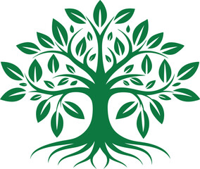 modern tree logo design simple minimalist 