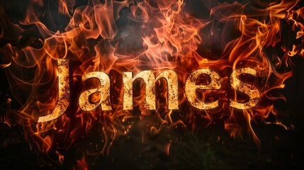 Fire personalized name postcard perfect for decor.