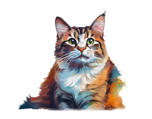 Katze, isoliert  Hintergrund, Freisteller, Transparent