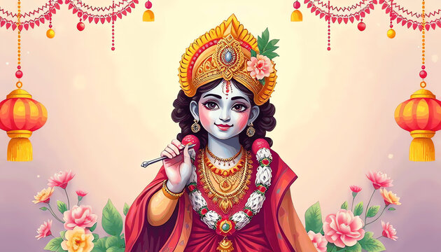 Vasant Panchami or Basant Panchami festival background. Goddess Saraswati puja illustration