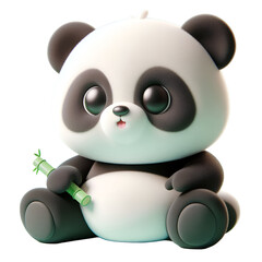 Obraz premium 3D Cute Cartoon Panda