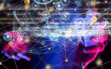 conference Digital Network and data concept 3d