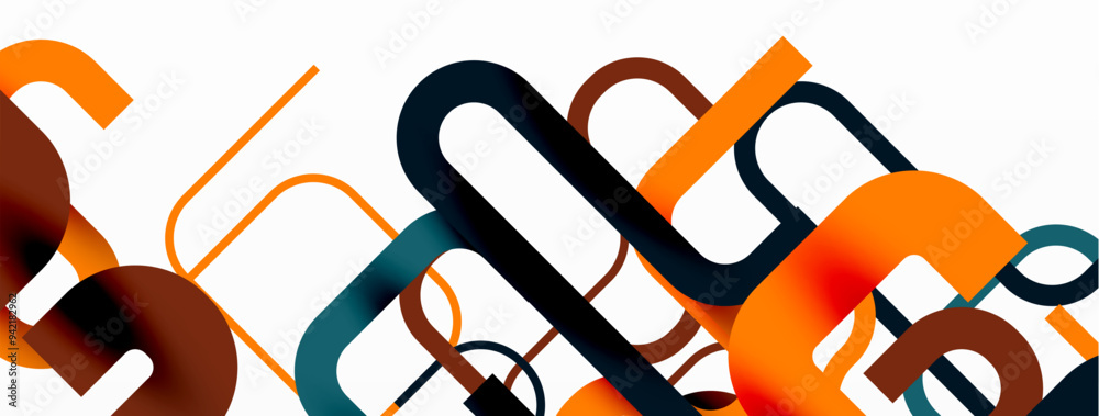 Poster Wave lines minimal abstract background