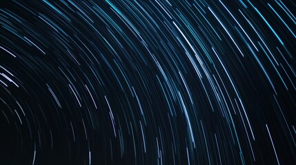 Curved blue light streaks against a dark background, advanced scientific research, data analysis, innovative technology. Science, tech research, futuristic design