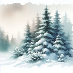 Fototapeta premium vintage snow scene