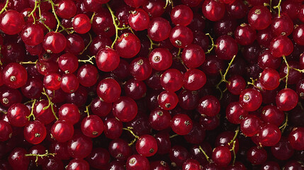   A close-up photo of cherries with water droplets on their tops and bottoms