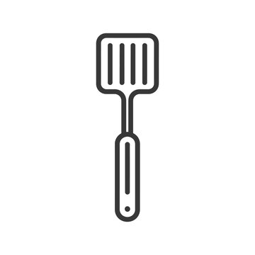 recommend clip art: Line Art Illustration of a Kitchen Spatula